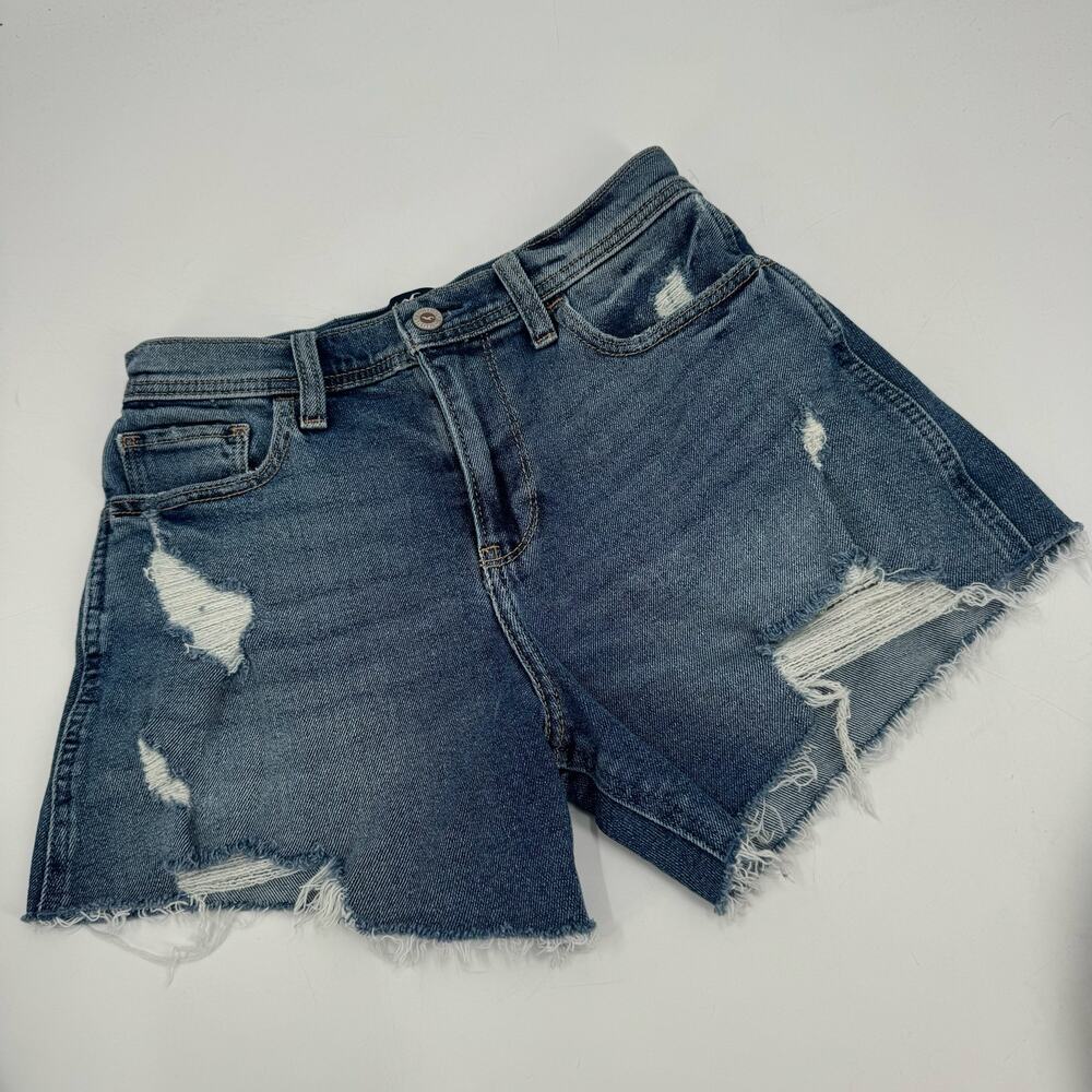 Hollister High rise vintage Distressed jean shorts 4 inch inseam